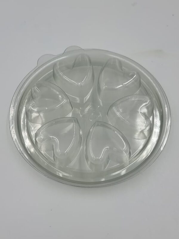 Large Round Deli Pot & Lid - Heart Shapes 