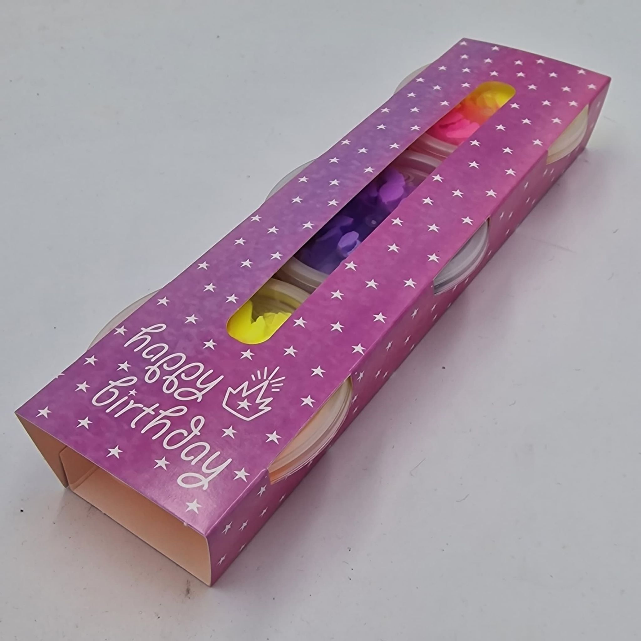 Gift Box Packaging - 3 Pot Sleeve (10 Pieces) Happy Birthday