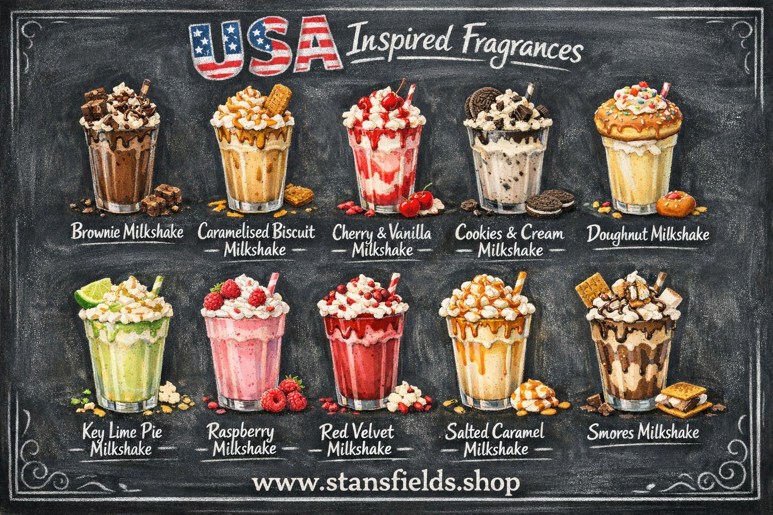 USA Milkshake Inspired Fragrance Bundle Deal 50g 